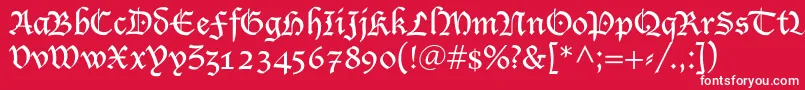 SaintgermainBlack Font – White Fonts on Red Background