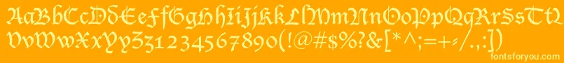 SaintgermainBlack Font – Yellow Fonts on Orange Background