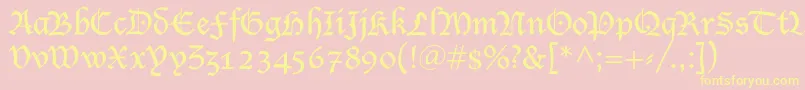 SaintgermainBlack Font – Yellow Fonts on Pink Background