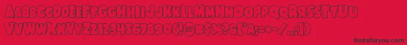 フォントShablagooout – 赤い背景に黒い文字