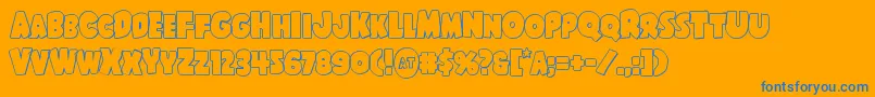フォントShablagooout – オレンジの背景に青い文字