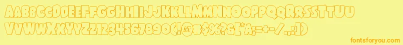 Shablagooout Font – Orange Fonts on Yellow Background