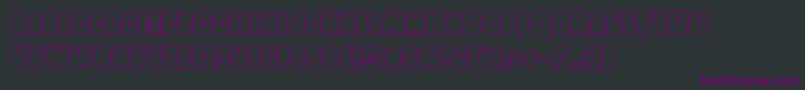 Shablagooout-Schriftart – Violette Schriften auf schwarzem Hintergrund