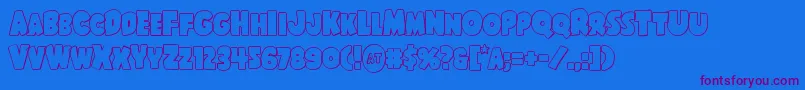 Shablagooout Font – Purple Fonts on Blue Background