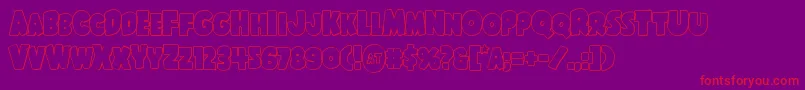 Shablagooout Font – Red Fonts on Purple Background