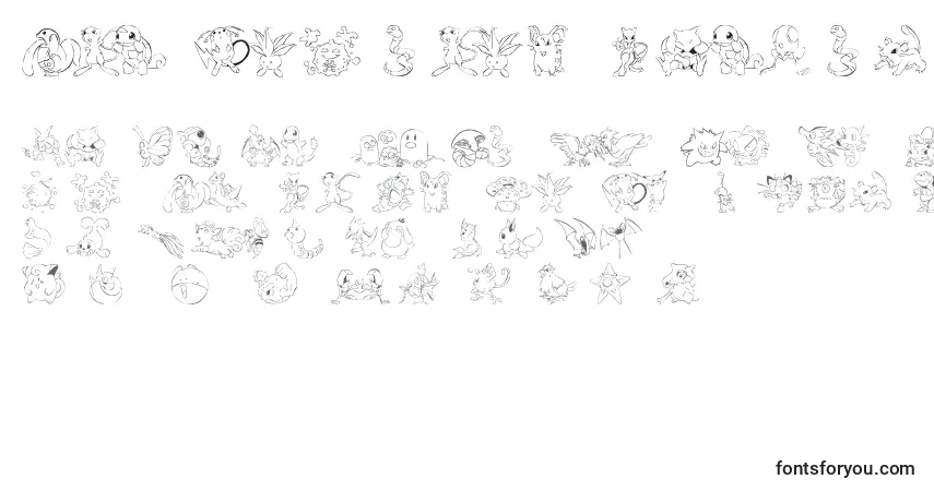 Schriftart Lms Pokemon Master Dingbat – Alphabet, Zahlen, spezielle Symbole