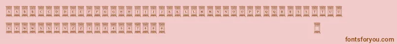 UnnamedCapsTwo Font – Brown Fonts on Pink Background