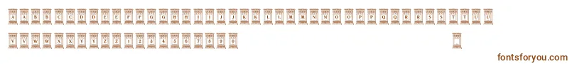 Czcionka UnnamedCapsTwo – brązowe czcionki na białym tle