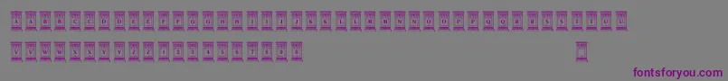 Шрифт UnnamedCapsTwo – фиолетовые шрифты на сером фоне