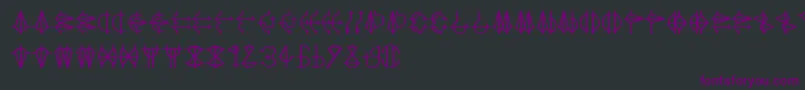 GraceOfEtro-Schriftart – Violette Schriften auf schwarzem Hintergrund