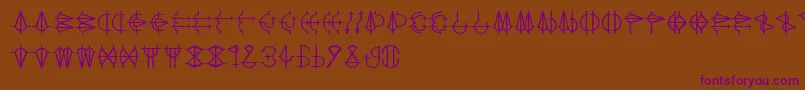 GraceOfEtro Font – Purple Fonts on Brown Background