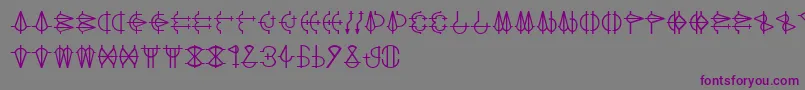 GraceOfEtro Font – Purple Fonts on Gray Background