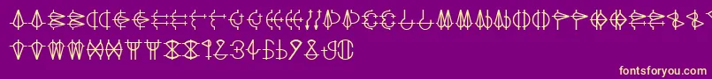 GraceOfEtro Font – Yellow Fonts on Purple Background