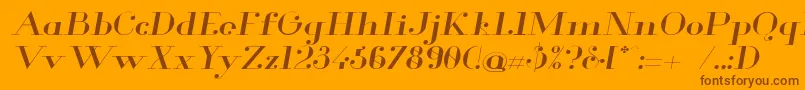 Glamor Extendeditalic Font – Brown Fonts on Orange Background