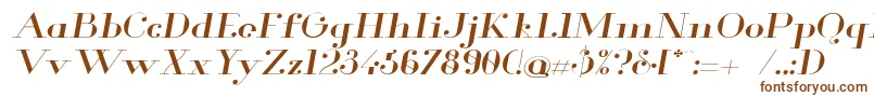 Шрифт Glamor Extendeditalic – коричневые шрифты на белом фоне