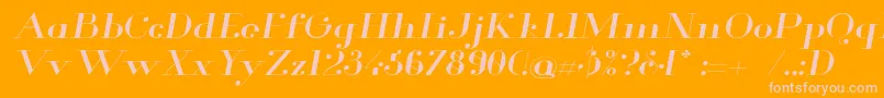 Glamor Extendeditalic Font – Pink Fonts on Orange Background