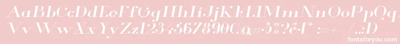 Glamor Extendeditalic Font – White Fonts on Pink Background