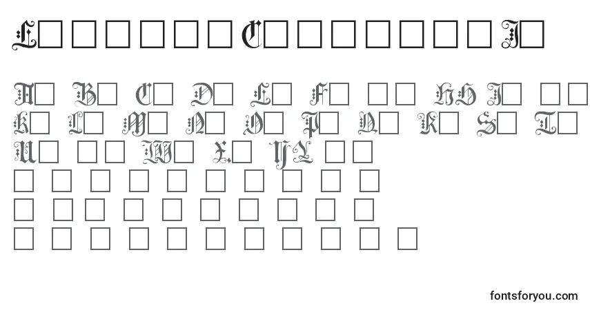 Czcionka ElegantCapitalsIi – alfabet, cyfry, specjalne znaki