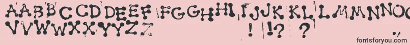 SmudgyDotStamps-Schriftart – Schwarze Schriften auf rosa Hintergrund