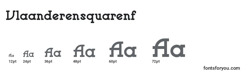 Размеры шрифта Vlaanderensquarenf