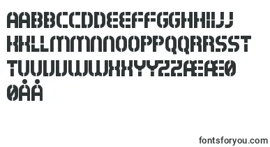 Exostencil font – norwegian Fonts