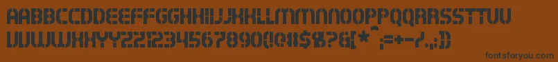 Exostencil Font – Black Fonts on Brown Background