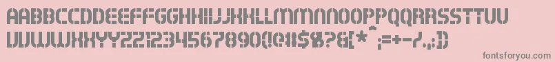 Exostencil Font – Gray Fonts on Pink Background