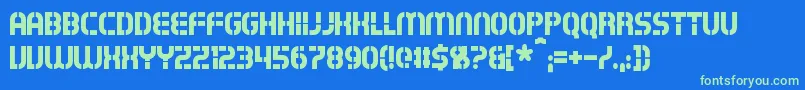 Шрифт Exostencil – зелёные шрифты на синем фоне
