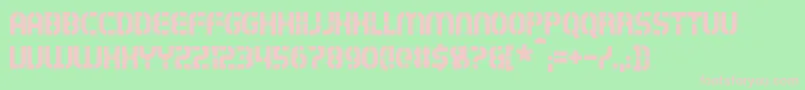 Exostencil Font – Pink Fonts on Green Background