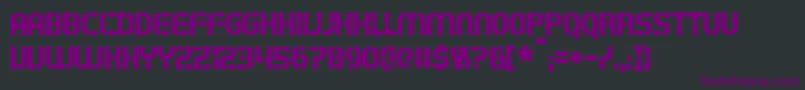 Exostencil Font – Purple Fonts on Black Background