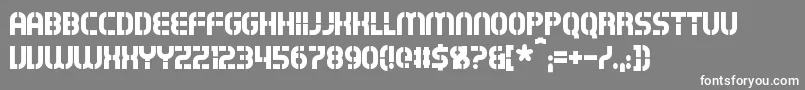 Exostencil Font – White Fonts on Gray Background