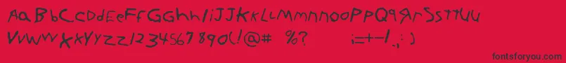 Kornnet.Too.ItFtl Font – Black Fonts on Red Background