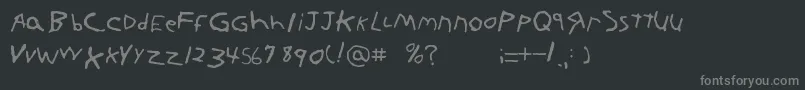 Fonte Kornnet.Too.ItFtl – fontes cinzas em um fundo preto