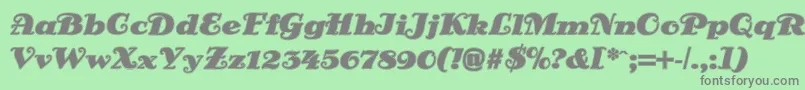 DsSienaOutline Font – Gray Fonts on Green Background