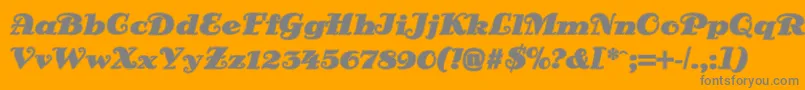 DsSienaOutline Font – Gray Fonts on Orange Background