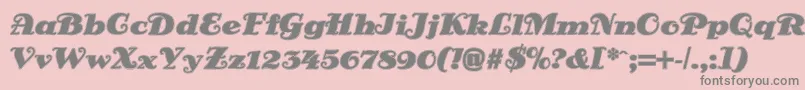 DsSienaOutline Font – Gray Fonts on Pink Background