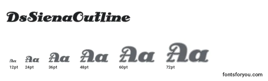 Размеры шрифта DsSienaOutline (114099)
