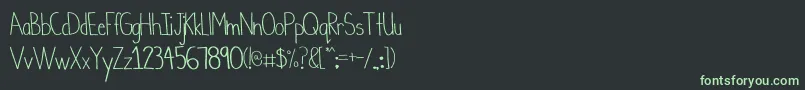 Шрифт WheniwasRegular – зелёные шрифты на чёрном фоне