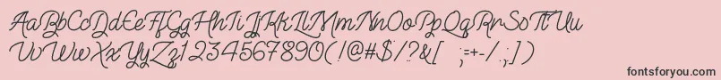 TheIllusionOfBeautyOtf-Schriftart – Schwarze Schriften auf rosa Hintergrund
