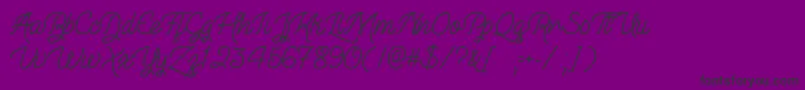 TheIllusionOfBeautyOtf Font – Black Fonts on Purple Background