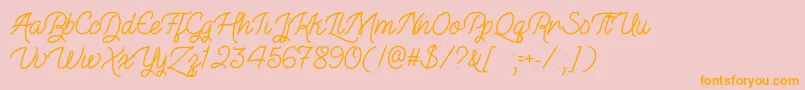 TheIllusionOfBeautyOtf Font – Orange Fonts on Pink Background