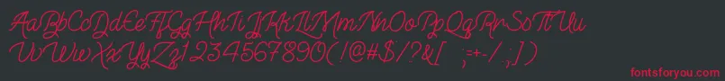 TheIllusionOfBeautyOtf Font – Red Fonts on Black Background