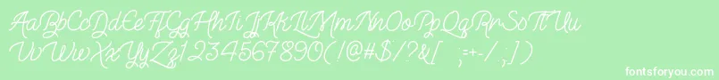 TheIllusionOfBeautyOtf Font – White Fonts on Green Background