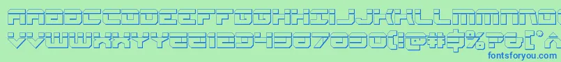 Gearheadbullet Font – Blue Fonts on Green Background