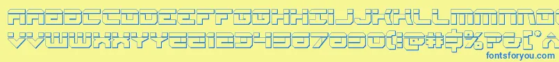 Gearheadbullet Font – Blue Fonts on Yellow Background