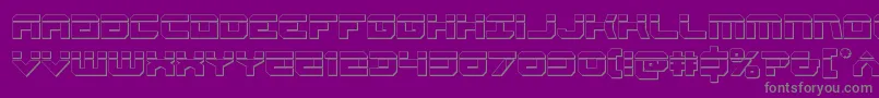 Gearheadbullet Font – Gray Fonts on Purple Background