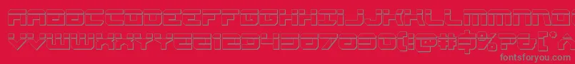 Gearheadbullet Font – Gray Fonts on Red Background