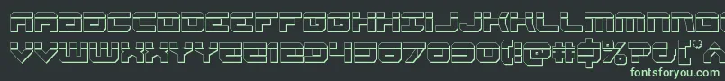 Gearheadbullet Font – Green Fonts on Black Background