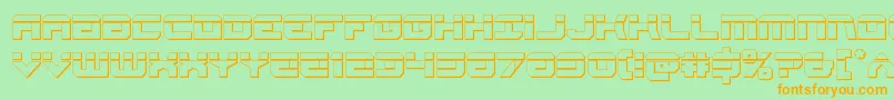 Gearheadbullet Font – Orange Fonts on Green Background