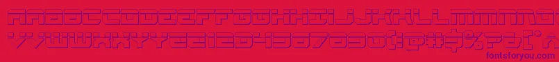 Gearheadbullet Font – Purple Fonts on Red Background